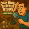 clean before your wife returns hidden object